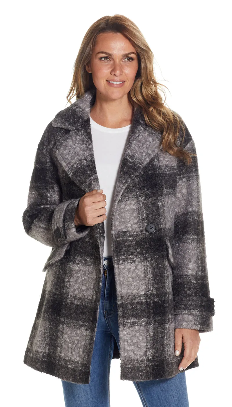 POLY BOUCL PEACOAT