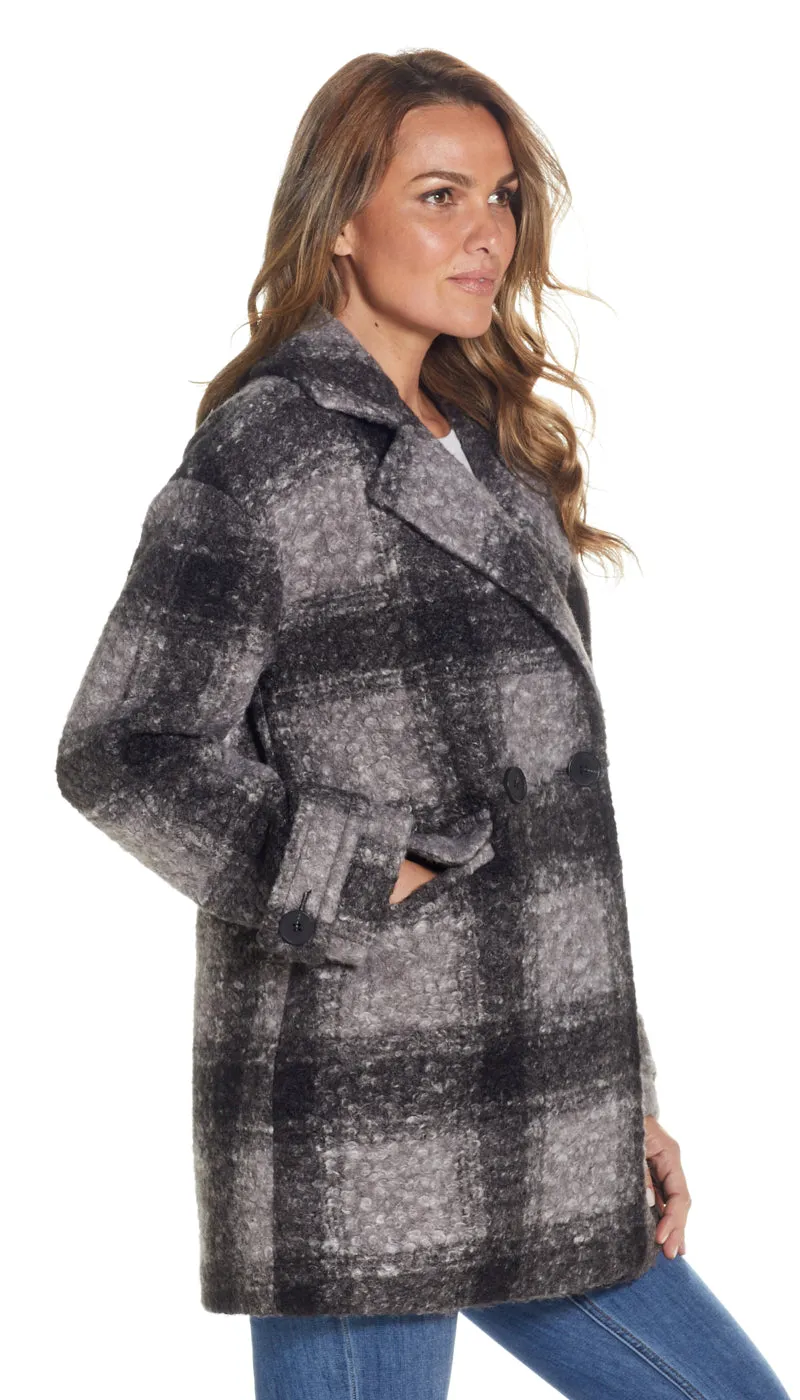 POLY BOUCL PEACOAT