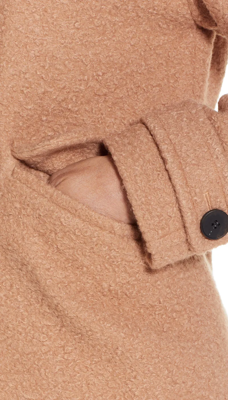 POLY BOUCL PEACOAT