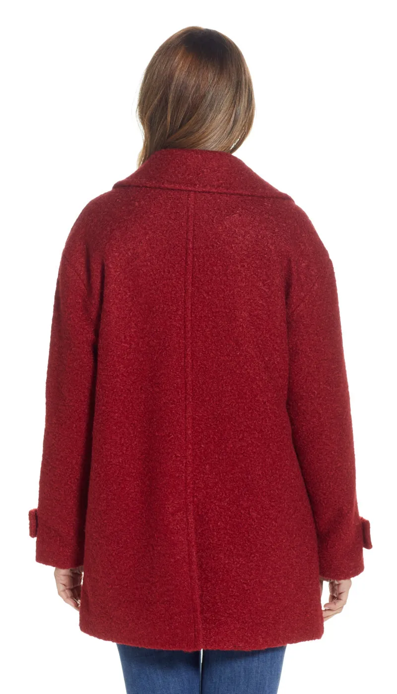 POLY BOUCL PEACOAT