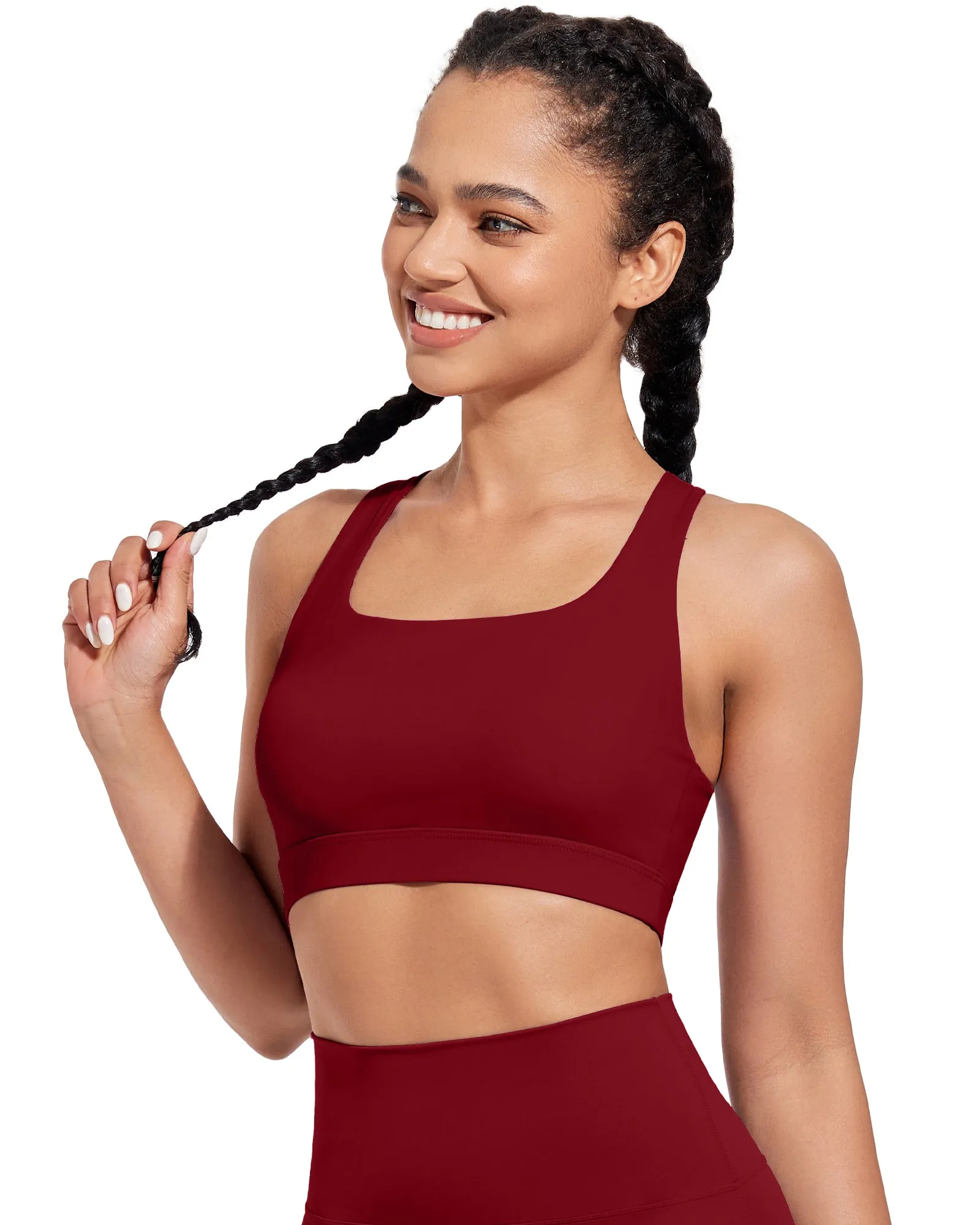 Push Up Open Back Sports Bras Supportive Workout Tank Top