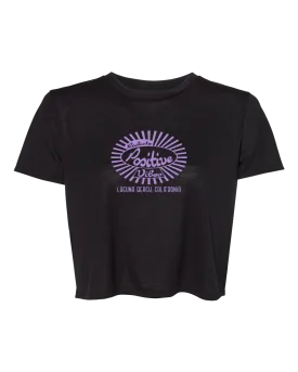 Radiate Positive Vibes Cropped Tee - Black