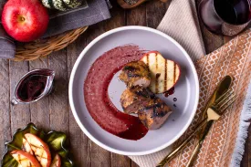 Red Wine Grilled Pork & Apples