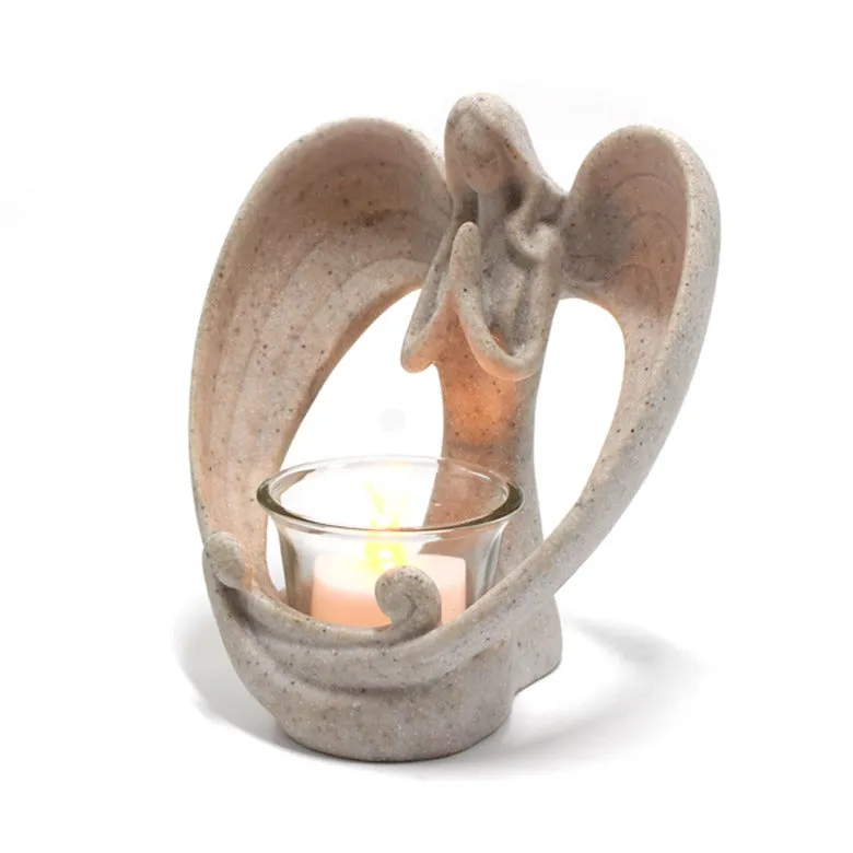 Resin Angel Candlestick Decoration