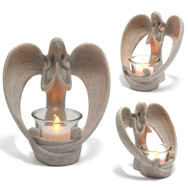 Resin Angel Candlestick Decoration