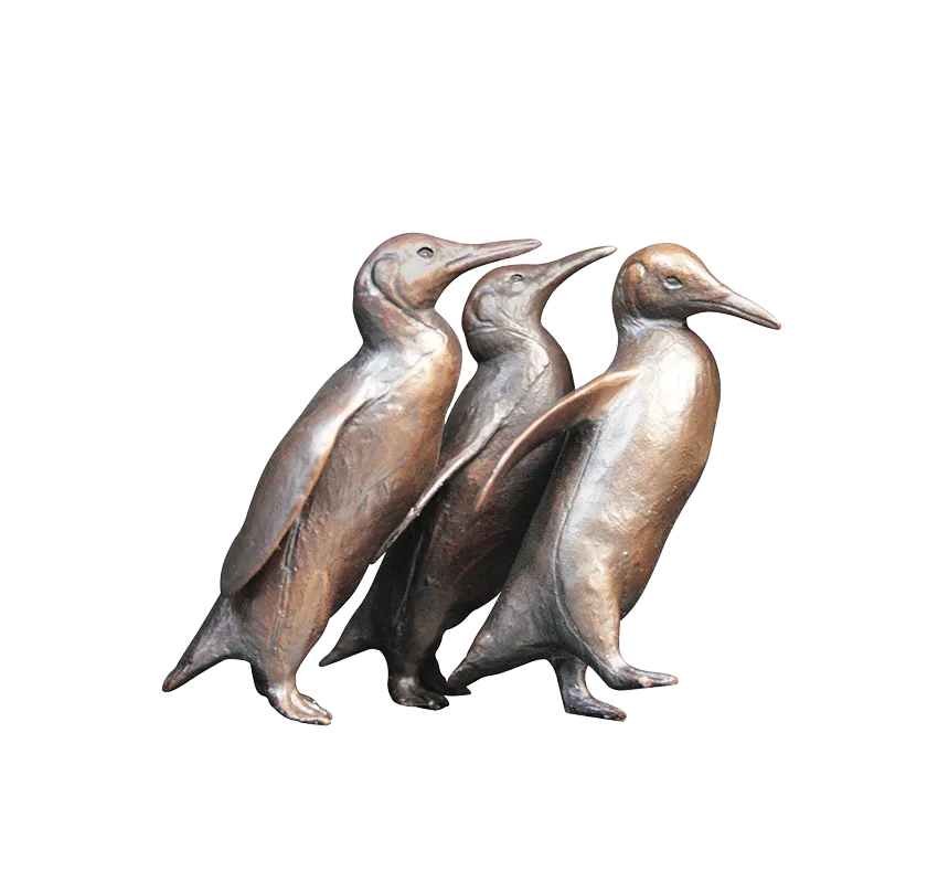 Richard Cooper Penguin Group Bronze Sculpture