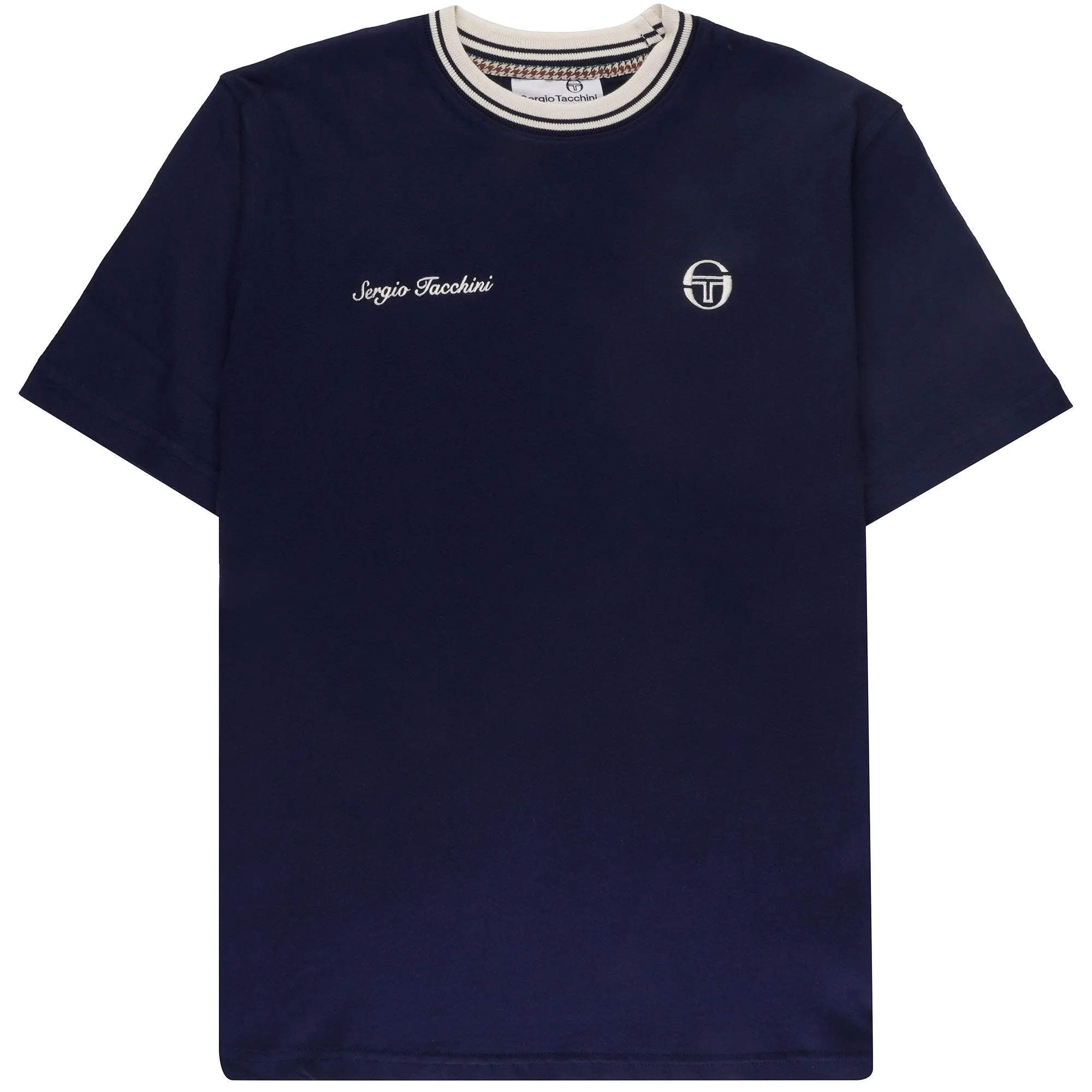 Sergio Tacchini Men's SS Gobert Crew Neck T Shirt Maritime Blue