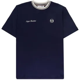 Sergio Tacchini Men's SS Gobert Crew Neck T Shirt Maritime Blue