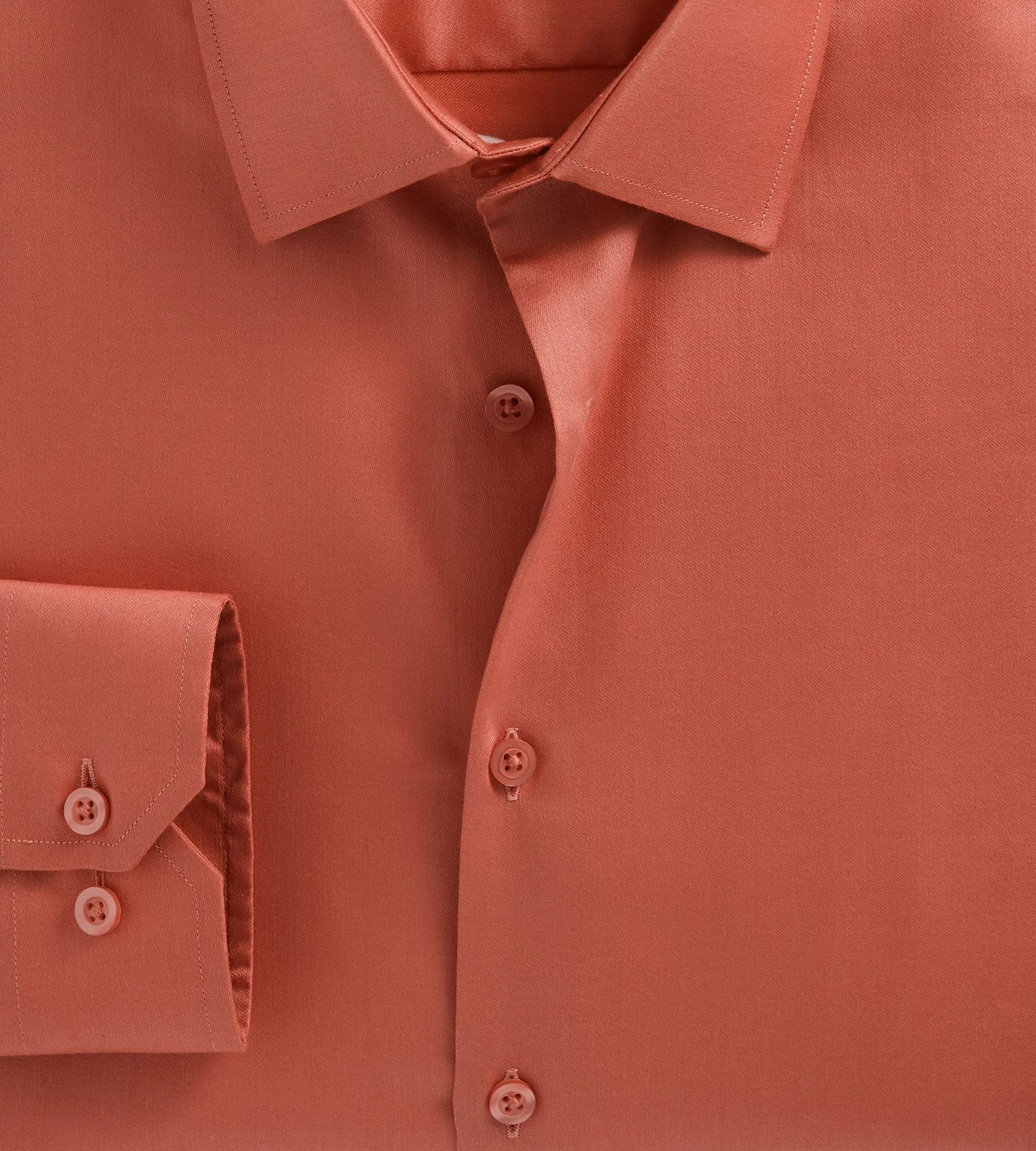 Slim Fit Non-Iron Sateen Dress Shirt