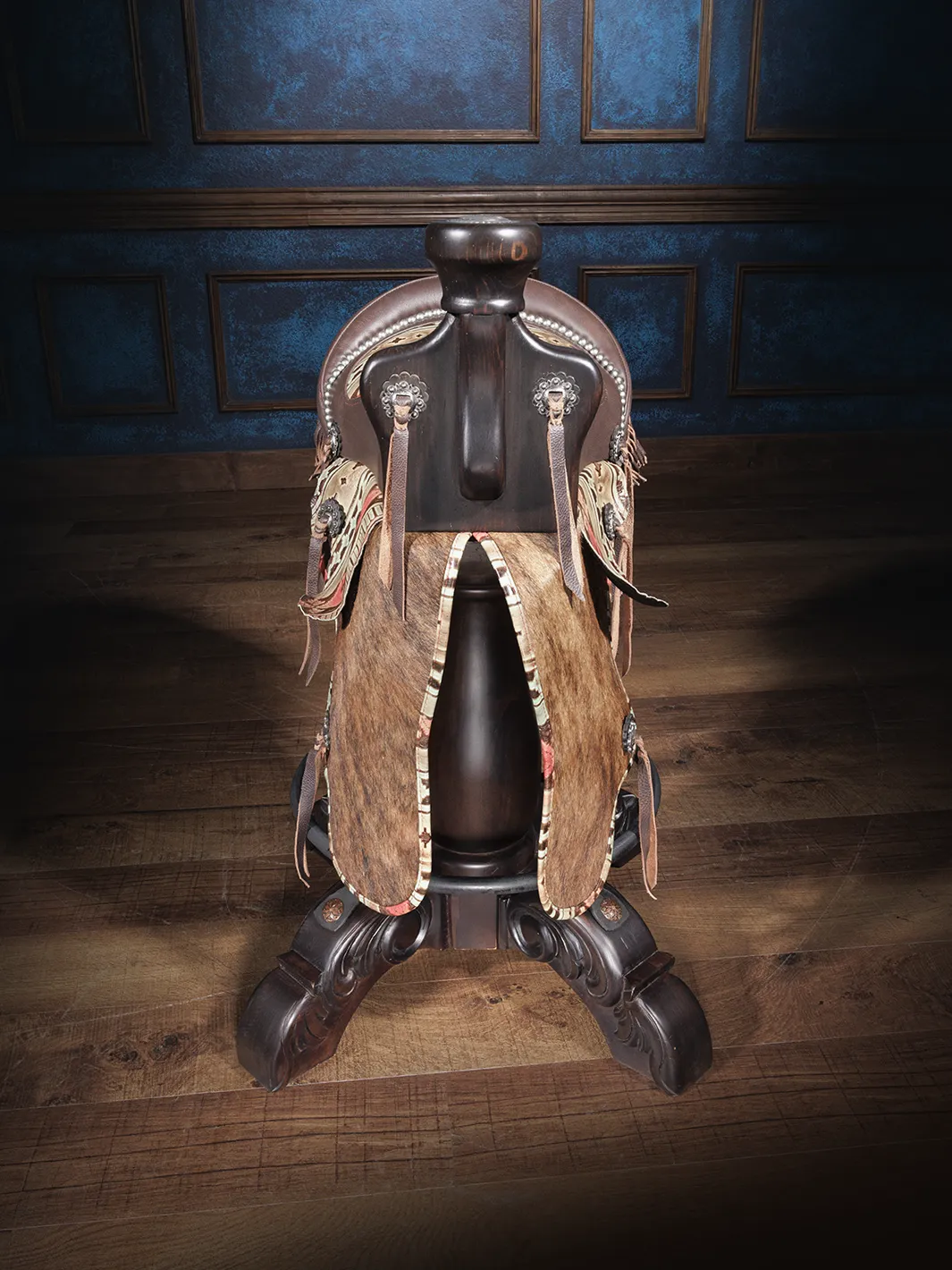 Southern Navajo Stud Saddle Bar Stool