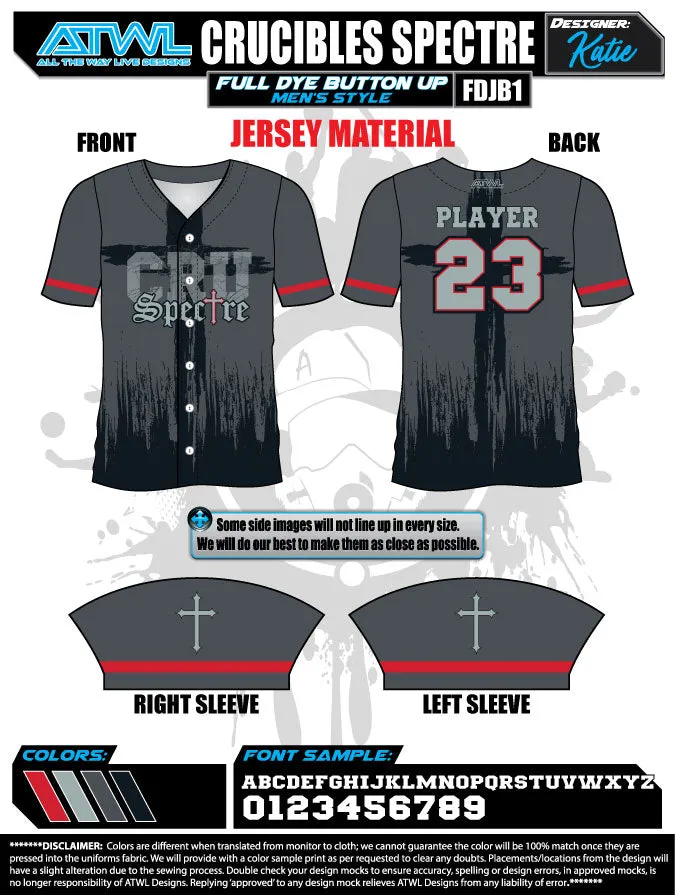 Spectre Crucibles Full Button Game Day Jersey