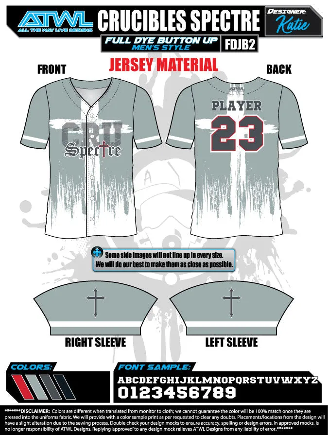 Spectre Crucibles Full Button Game Day Jersey