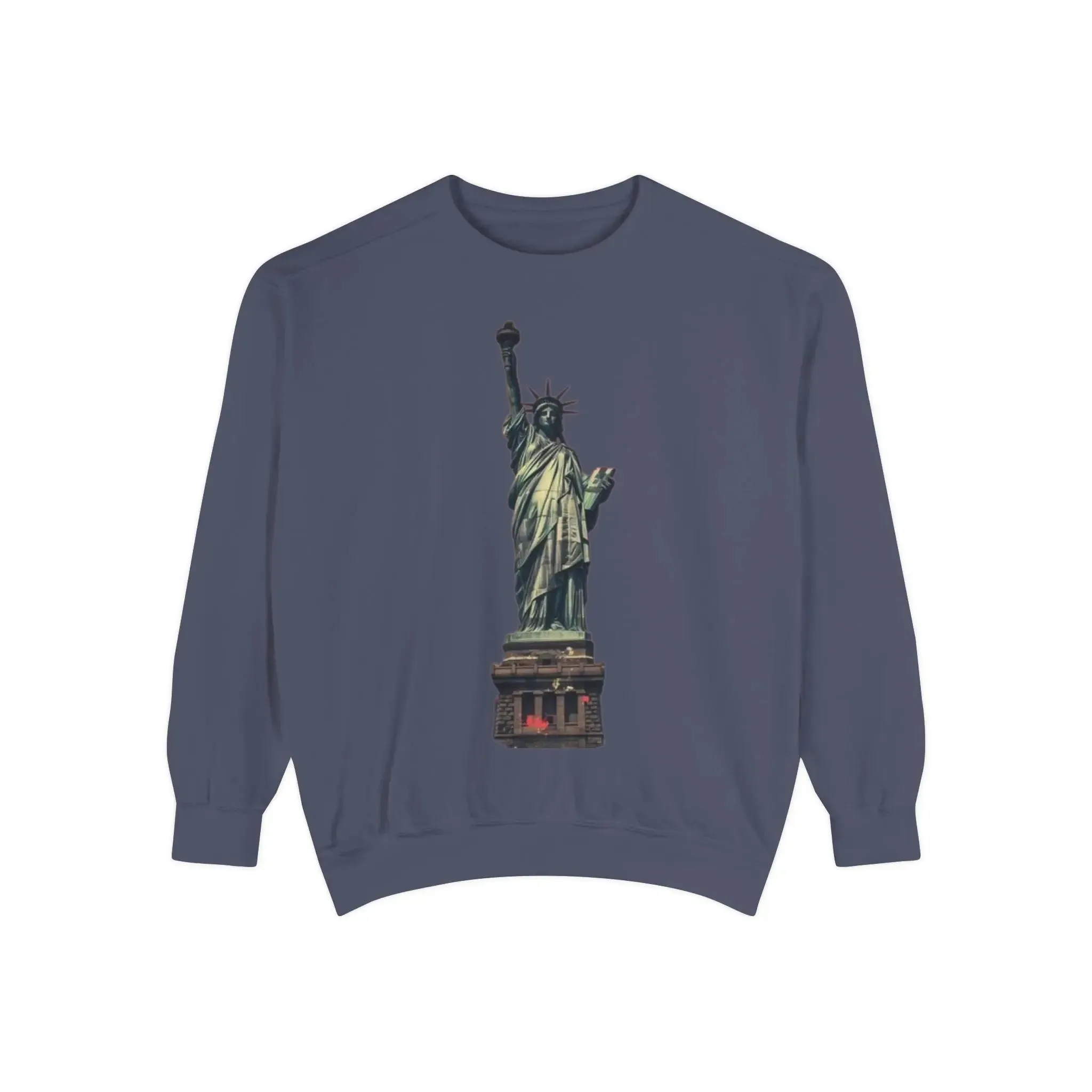 Statue of Liberty Sweatshirt - Unisex Garment-Dyed Collection - Perfect for Independence Day & Everyday Wear