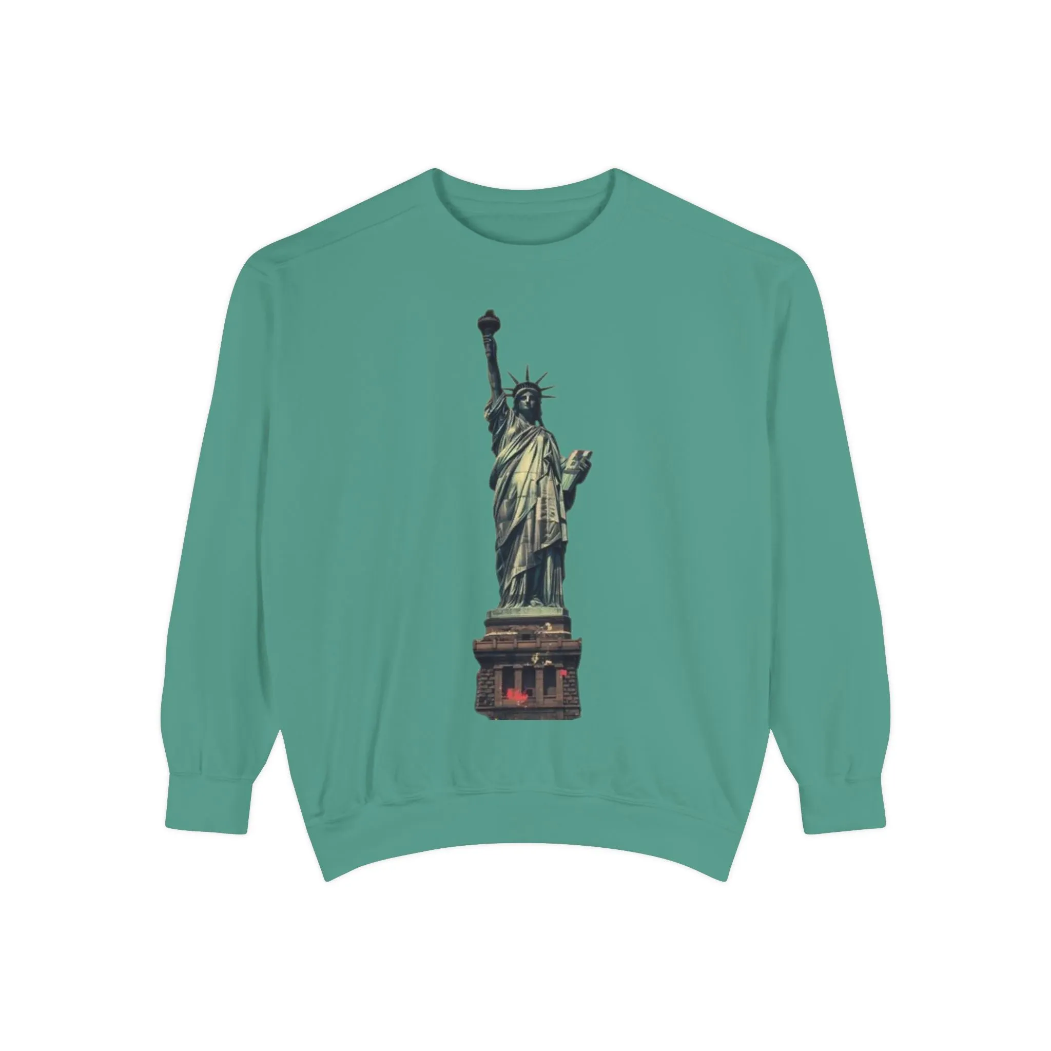 Statue of Liberty Sweatshirt - Unisex Garment-Dyed Collection - Perfect for Independence Day & Everyday Wear