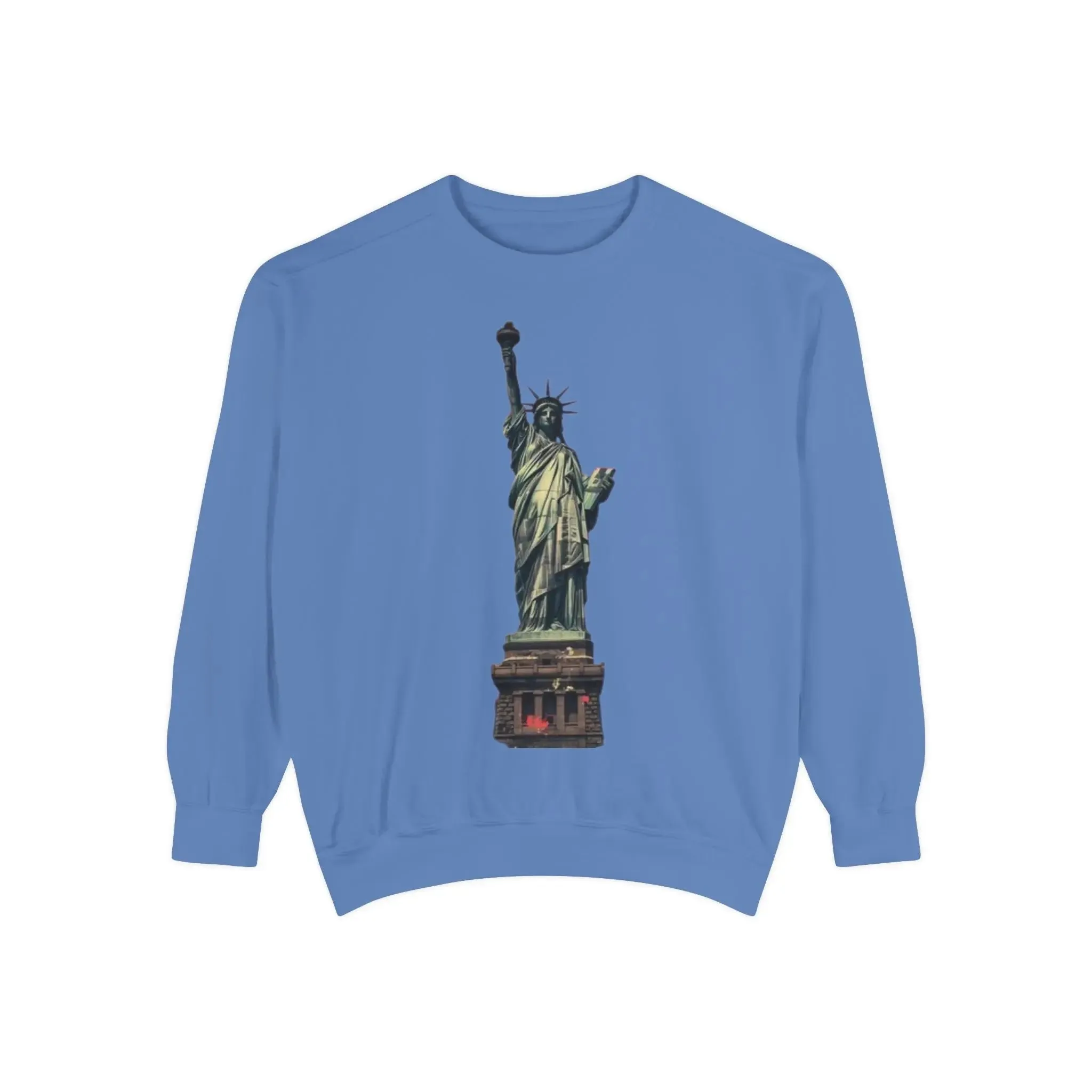 Statue of Liberty Sweatshirt - Unisex Garment-Dyed Collection - Perfect for Independence Day & Everyday Wear