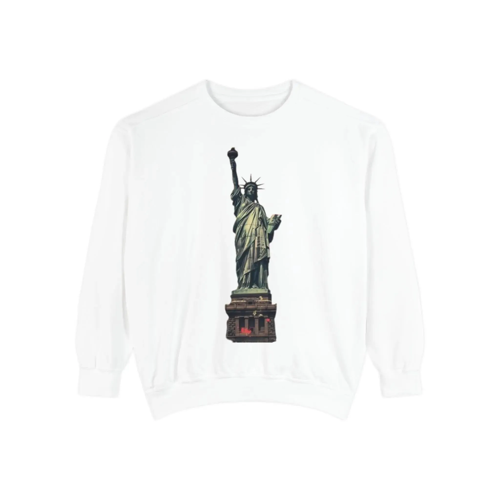 Statue of Liberty Sweatshirt - Unisex Garment-Dyed Collection - Perfect for Independence Day & Everyday Wear