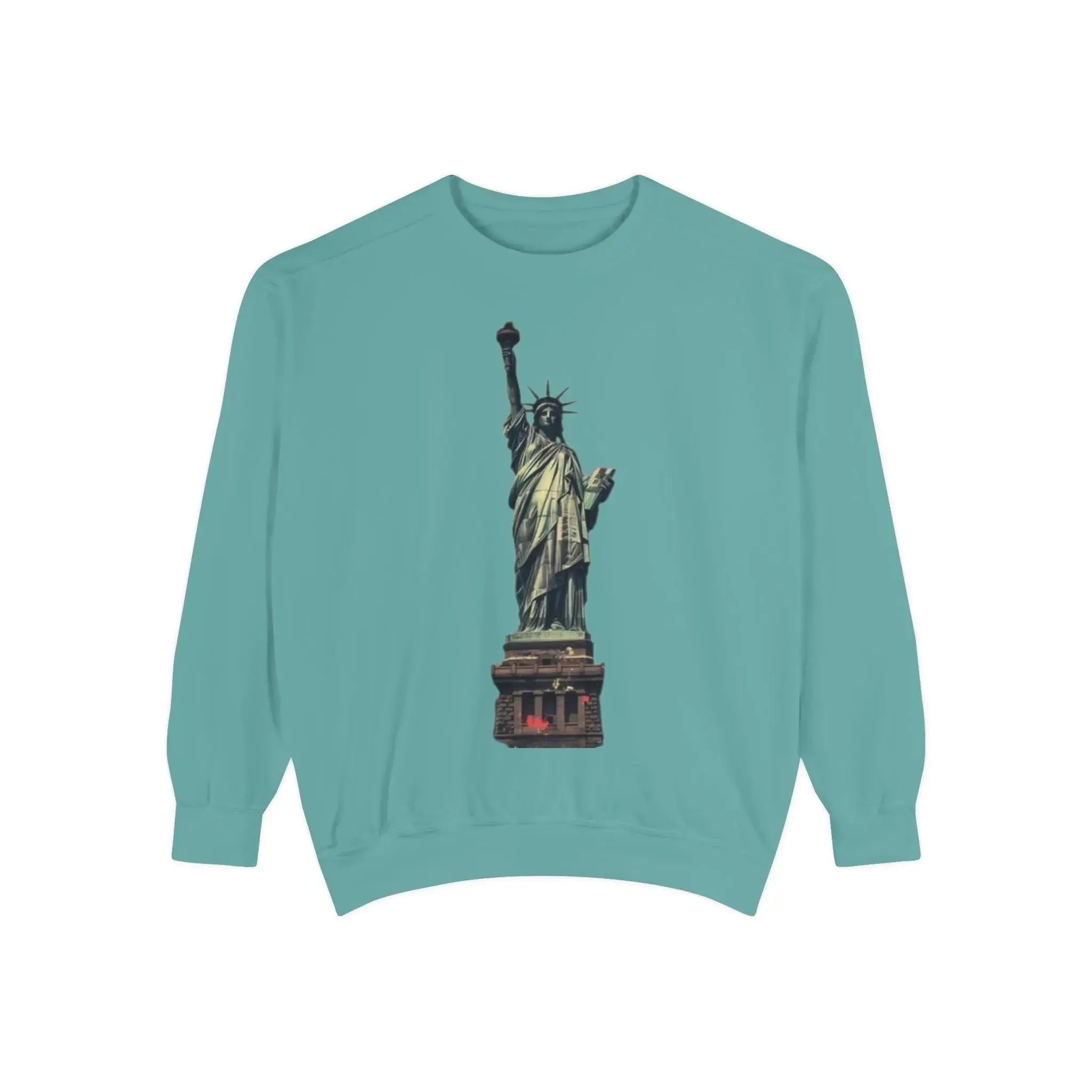 Statue of Liberty Sweatshirt - Unisex Garment-Dyed Collection - Perfect for Independence Day & Everyday Wear