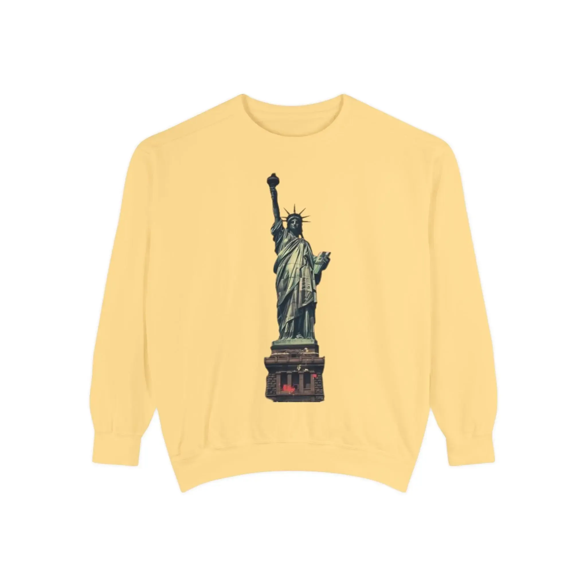 Statue of Liberty Sweatshirt - Unisex Garment-Dyed Collection - Perfect for Independence Day & Everyday Wear