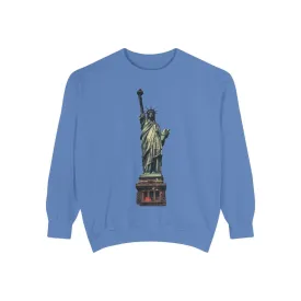 Statue of Liberty Sweatshirt - Unisex Garment-Dyed Collection - Perfect for Independence Day & Everyday Wear