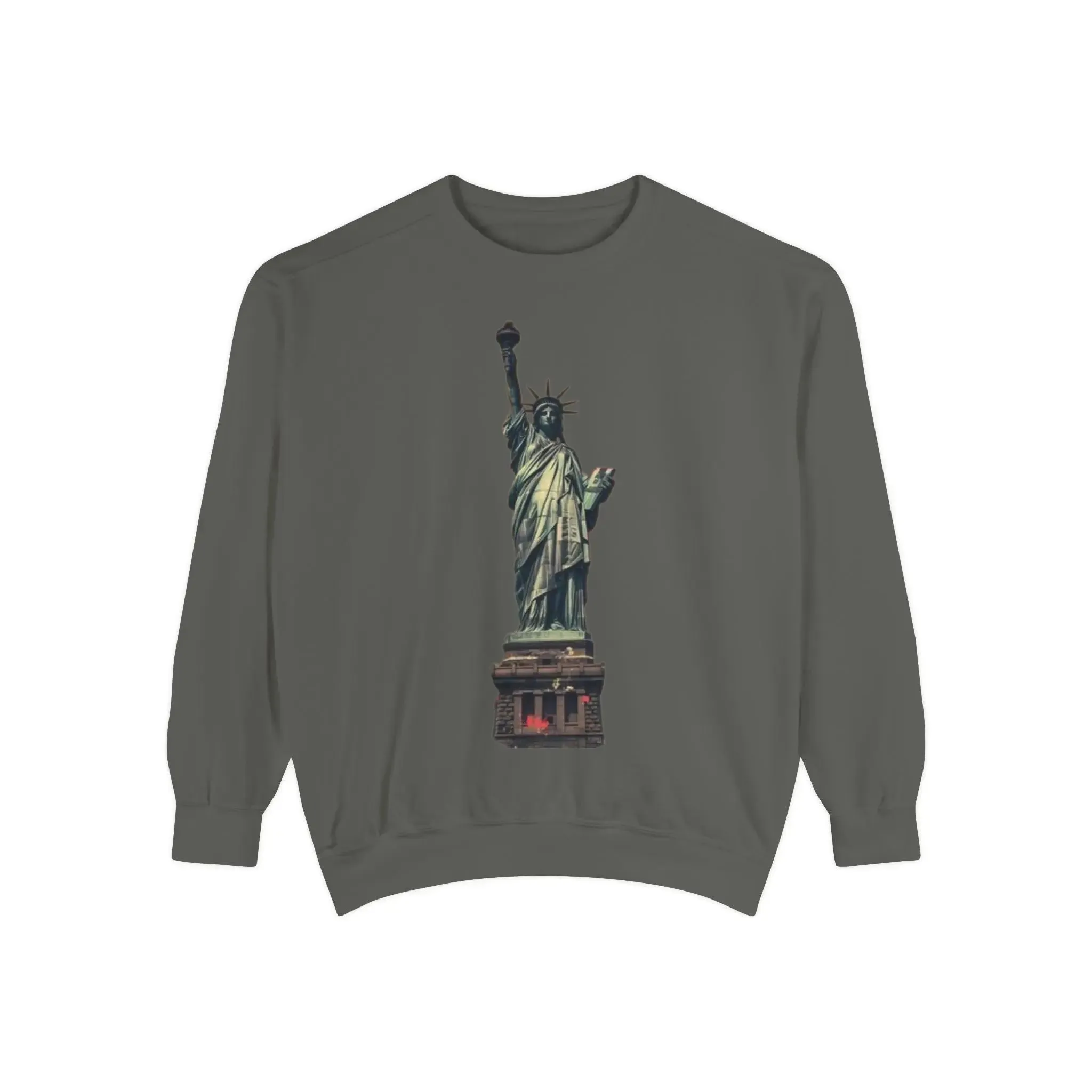Statue of Liberty Sweatshirt - Unisex Garment-Dyed Collection - Perfect for Independence Day & Everyday Wear