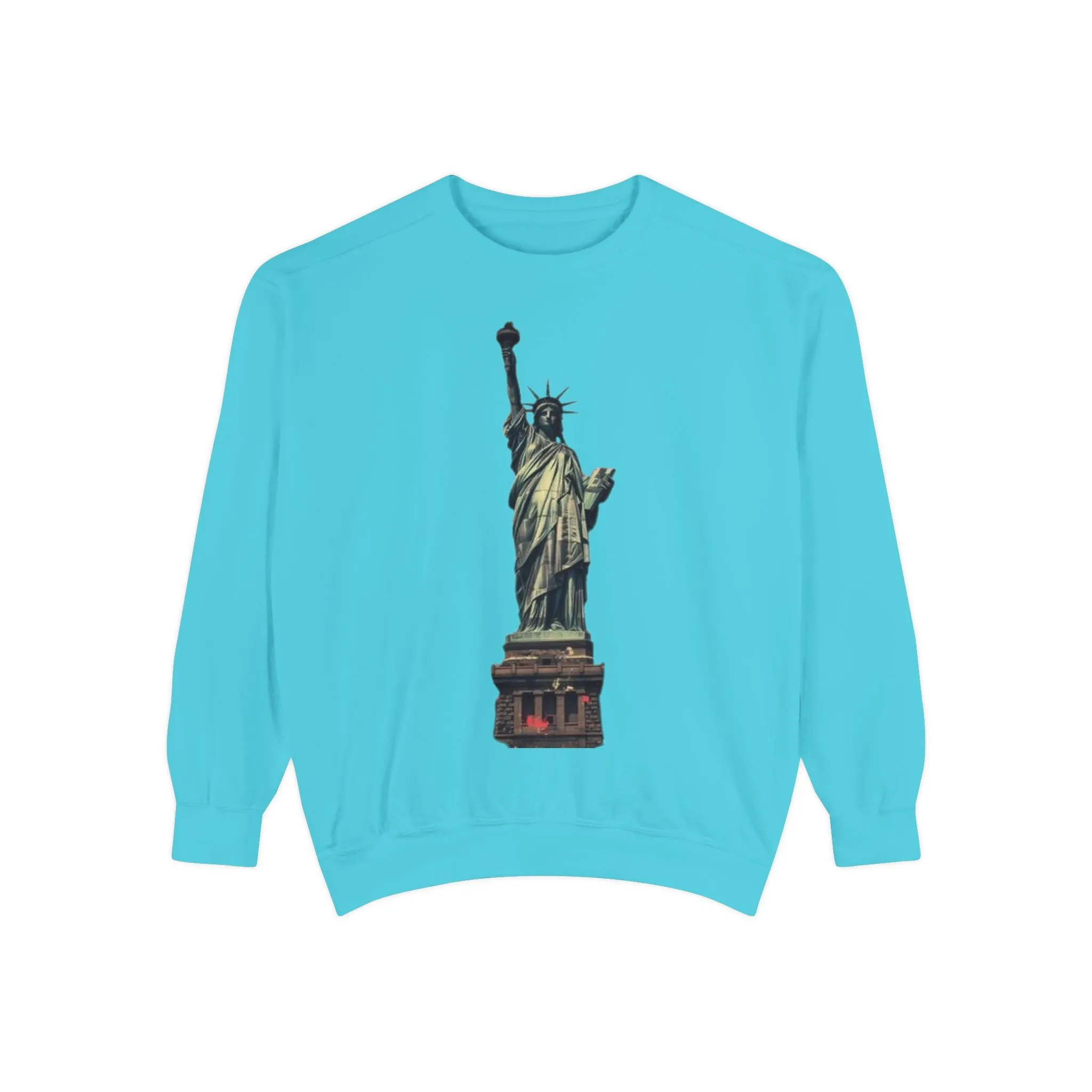 Statue of Liberty Sweatshirt - Unisex Garment-Dyed Collection - Perfect for Independence Day & Everyday Wear