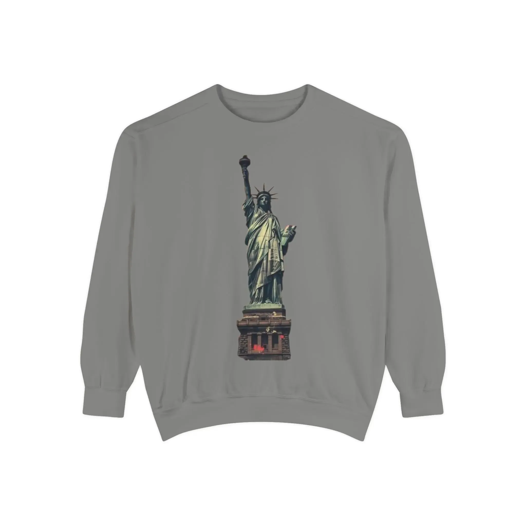 Statue of Liberty Sweatshirt - Unisex Garment-Dyed Collection - Perfect for Independence Day & Everyday Wear