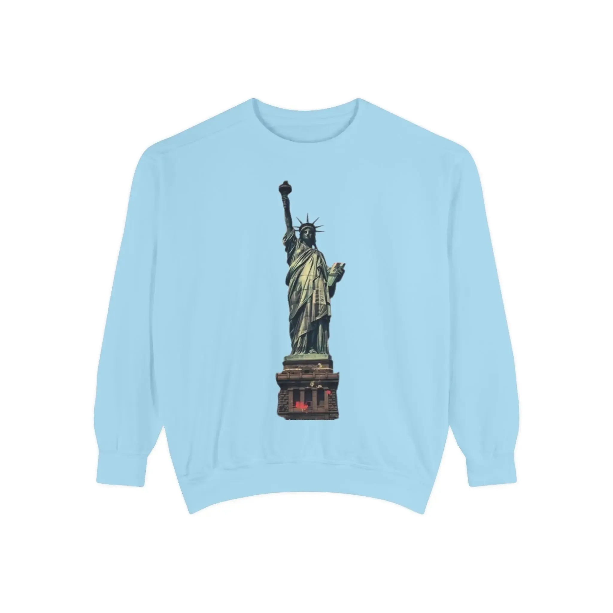 Statue of Liberty Sweatshirt - Unisex Garment-Dyed Collection - Perfect for Independence Day & Everyday Wear