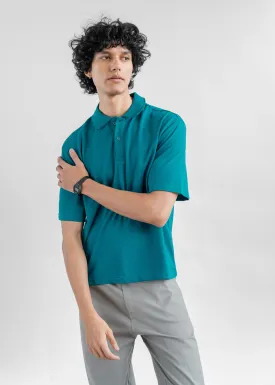 Teal — Cropped Polo