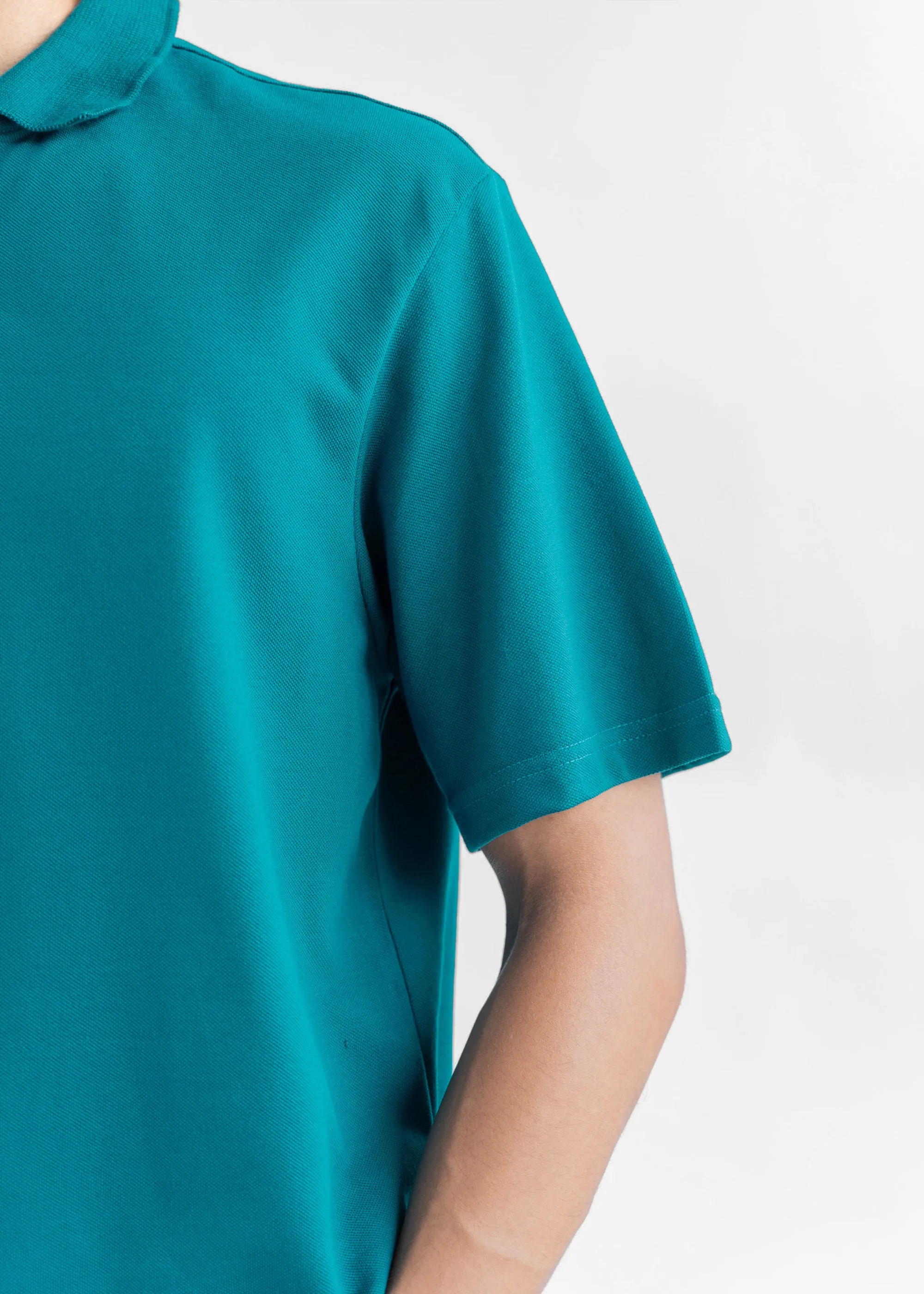 Teal — Cropped Polo