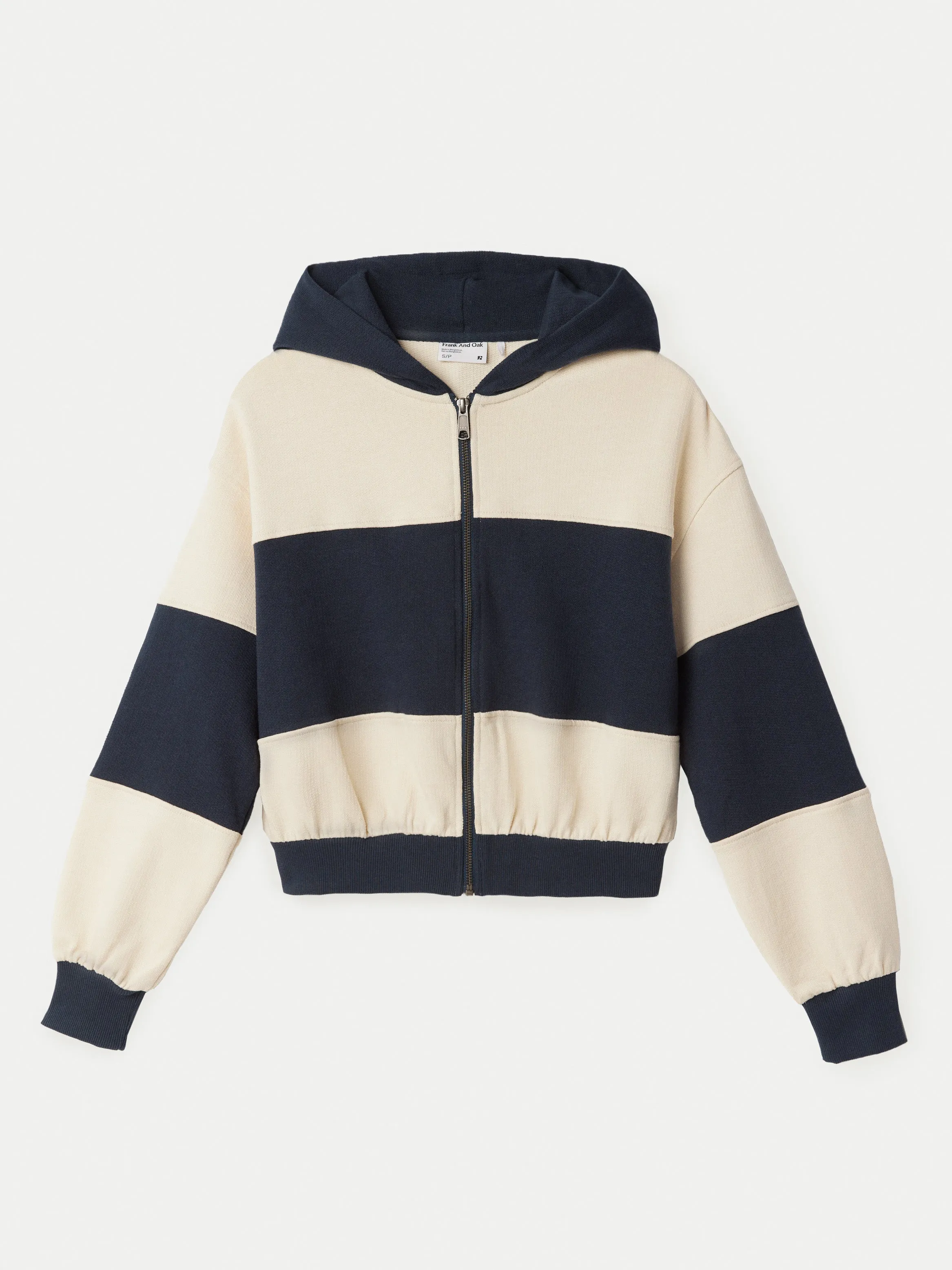 The Colourblock French Terry Hoodie in Space Blue