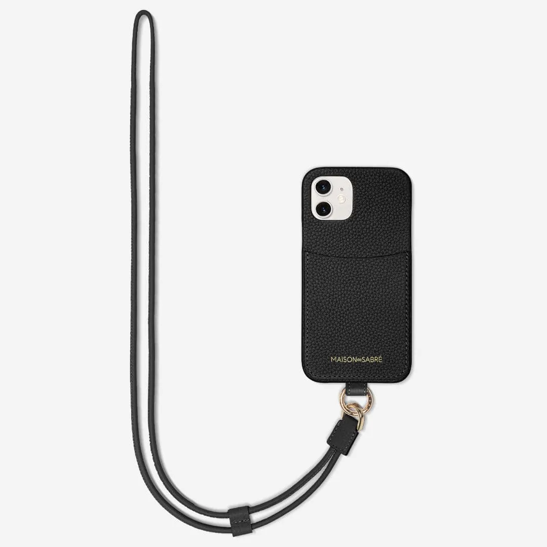 The Sling Phone Case iPhone 12 - Black Caviar