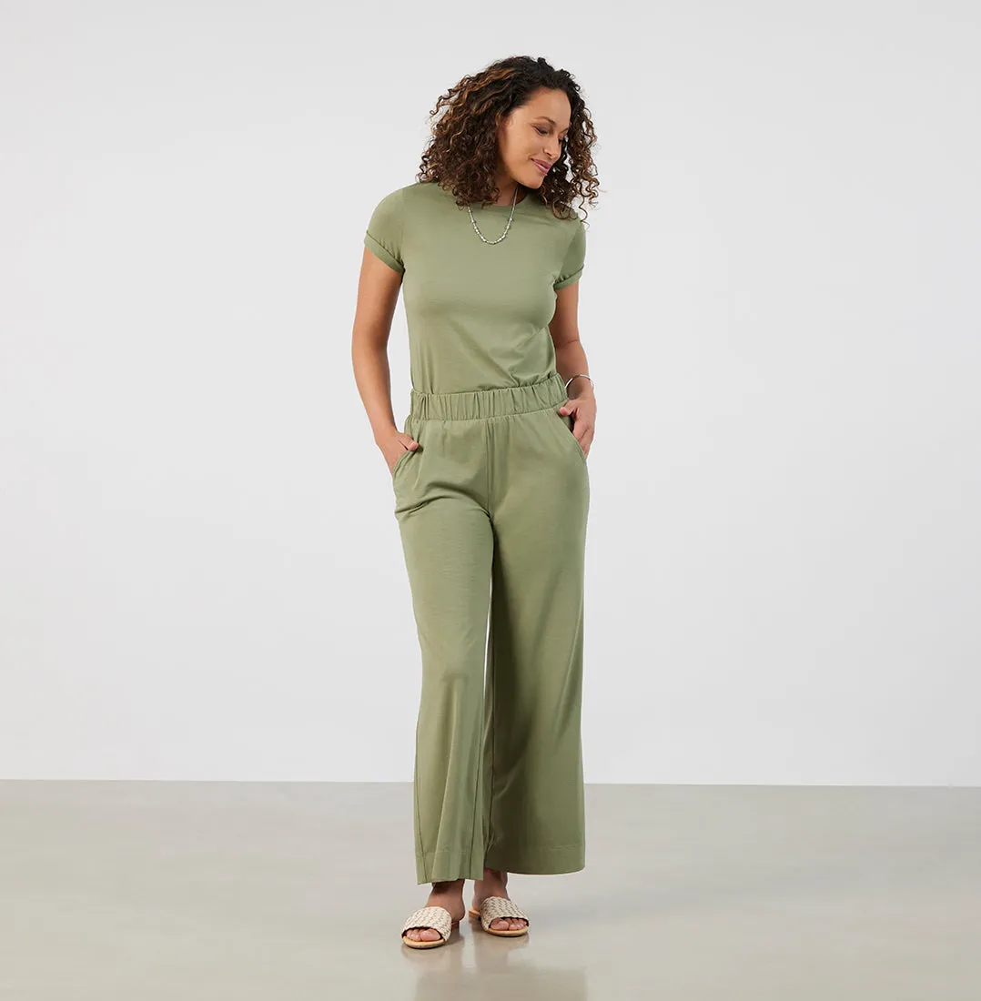 Threshold Crew Neck T-Shirt Petite Fit - Sage Green