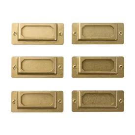 Traveler's Company Brass Label Plates (6 pcs)