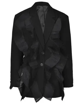 Tulle Trim Blazer