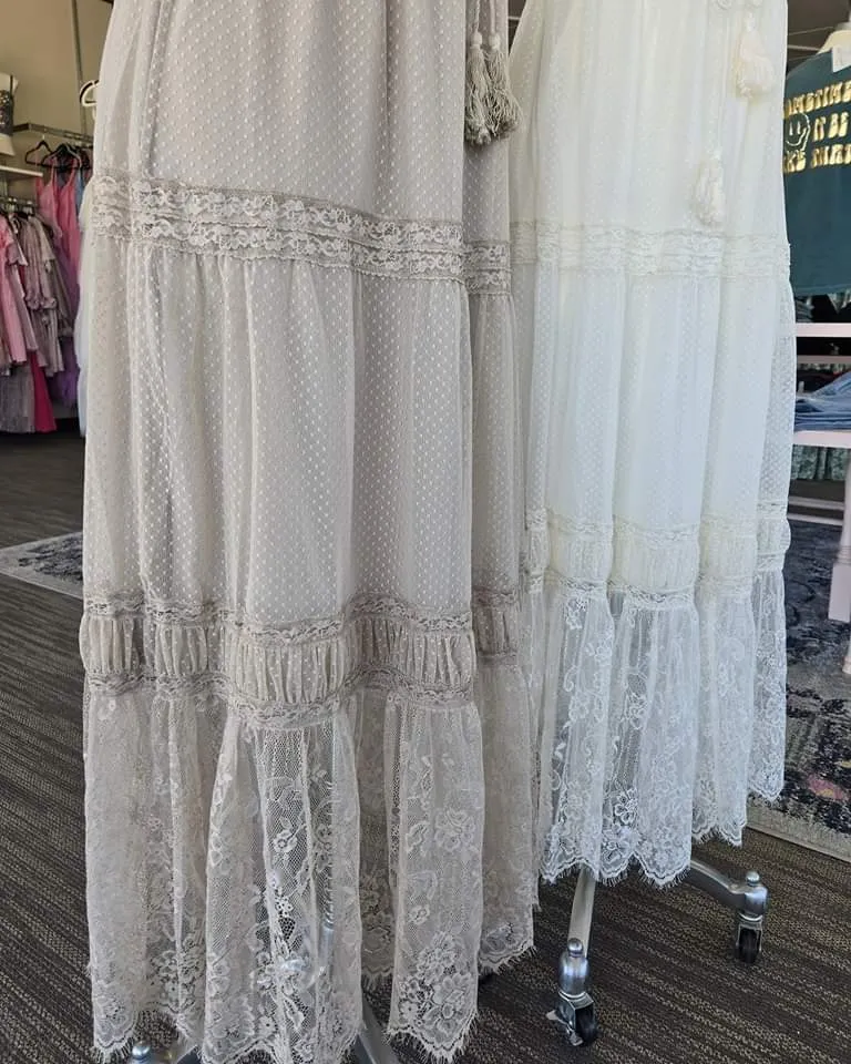 Vanilla Boho Skirt & Crop Top Set