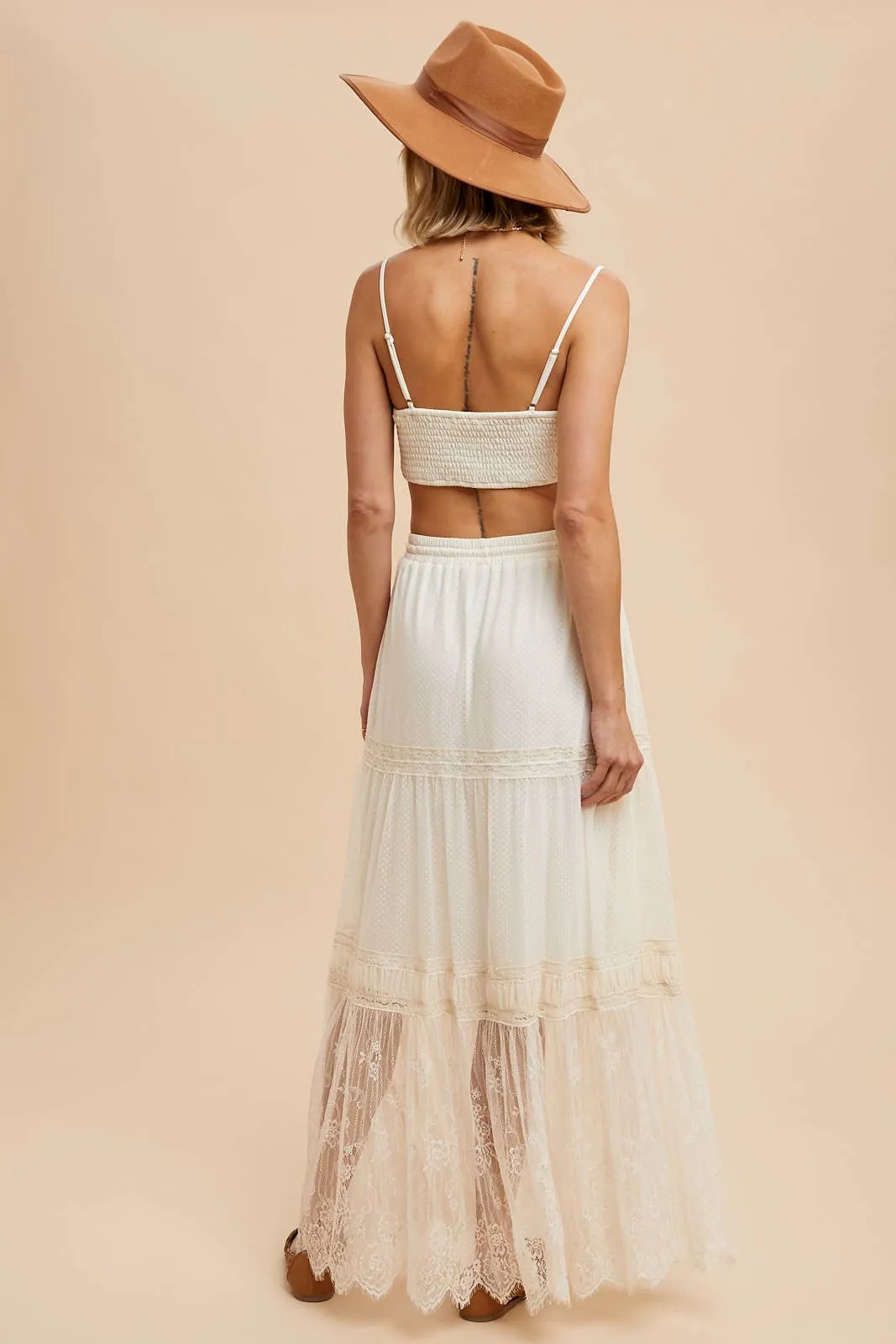 Vanilla Boho Skirt & Crop Top Set