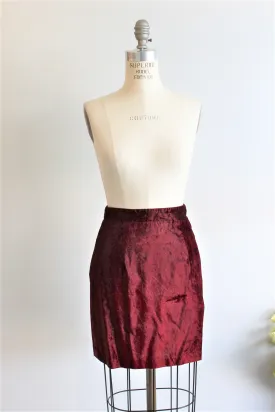 Vintage 1990s Red Velvet Mini Skirt by Rampage