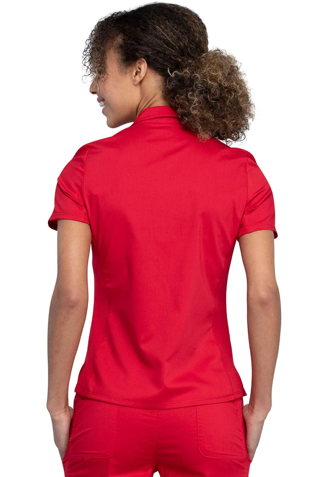 WW Revolution  Tuckable Snap Front Polo Shirt Red Large WW698